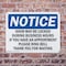 Signmission Door May Be Locked During Business Hours, 14 in W x Rectangle, Plastic OS-2PACK-NS-P-1014-L-11496 - alternate 6